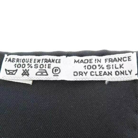 Auth HERMES Carre 90 Cliquetis Scarf Black/Gold/White Silk - e60123a - Picture 8 of 8